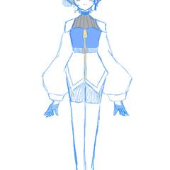 コテキャラのラフ画