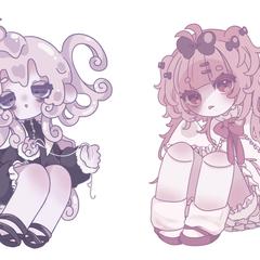 アクリルキーホルダー用ミニキャライラスト