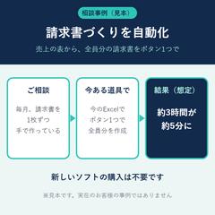 相談事例（見本）請求書づくりを自動化