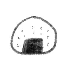 手描き風　モノクロイラスト