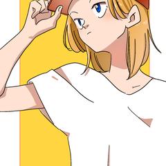 キャップの少女