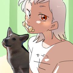 ペット擬人化イラスト