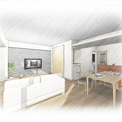 マンションリノベーション　パース