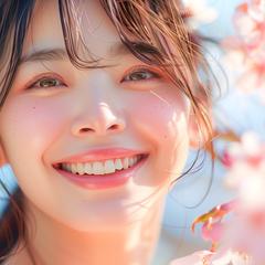 桜の中で