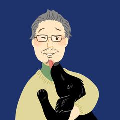 ペットと一緒の似顔絵アイコン