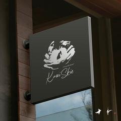 ロゴデザイン：墨絵イラストロゴ