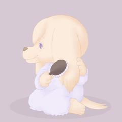 犬の女の子(ブラシ)