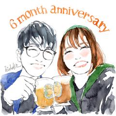 実例：カップルの記念日2ショット