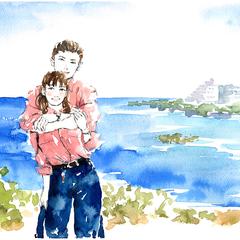 実例：ご両親の思い出の一枚　風景あり