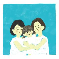 ふたりママの子どもさんへ出生物語の絵本制作