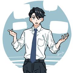説明する男性