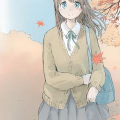 秋の風景と女の子