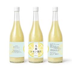 レモン果汁瓶のラベルデザイン作成