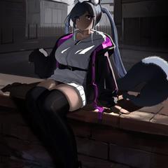 背景付きオリジナルキャラクターイラスト