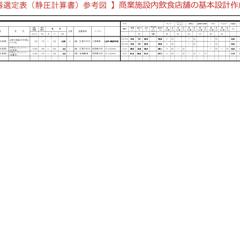 飲食店舗のC工事設備基本設計図の作成