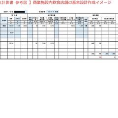 飲食店舗のC工事設備基本設計図の作成