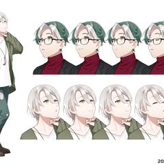 ご依頼イラスト　成人男性・中性的な大人　全身立ち絵