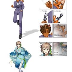 立ち絵制作例(男性体)