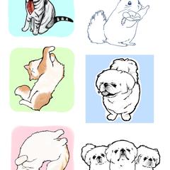 デフォルメ　ペットイラスト