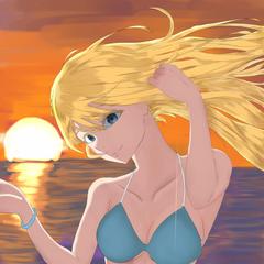 夏の夕焼け