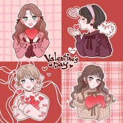 オリジナルイラスト(バレンタイン)