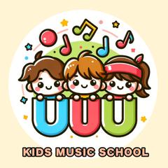 子供向け音楽スクール看板デザイン