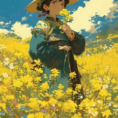 歌うジブリ風少女