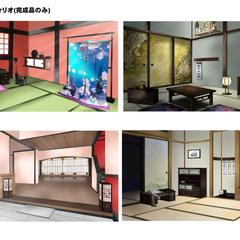 遊郭をイメージした背景イラスト