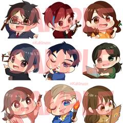 株式会社Kinobo様から社員メンバー9人分のイラスト制作