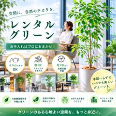 ポートフォリオのための架空レンタルグリーンバナー