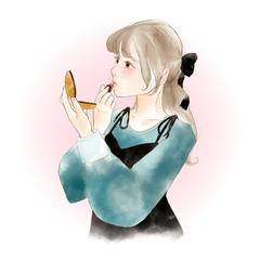 フェミニンな女性のカットイラスト