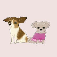 ペットの似顔絵イラスト(犬)
