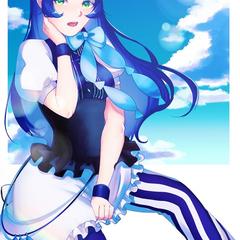 青髪の女の子