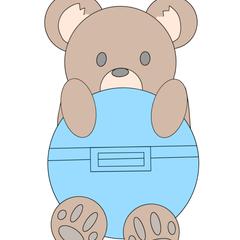 ガチャガチャを持ったクマ