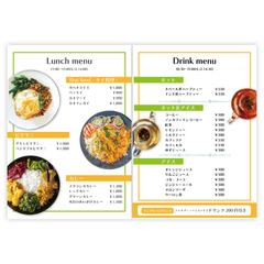 レストランメニュー表