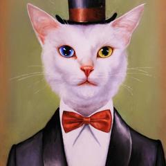 油彩画『白い貴族』