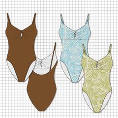 水着のハンガーイラスト作成