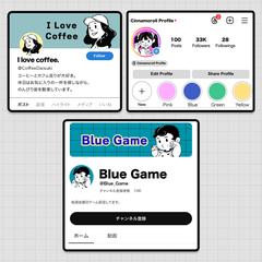 ニュアンス似顔絵アイコン　使用例サンプル