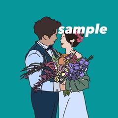 ウェディングイラスト作成