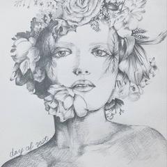monochrome girl3