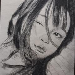 単色似顔絵
