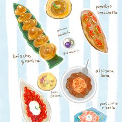 食べ物イラスト制作