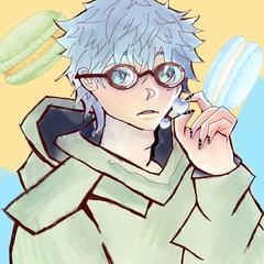 メガネ男子を描きました
