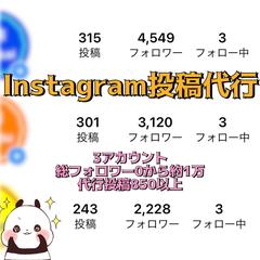Instagram投稿代行で総フォロワー約1万