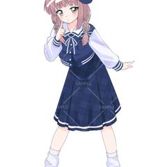 レトロイラスト　キャラクターデザイン込みの人物イラスト
