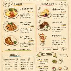 メニューやお店のチラシ作ります。