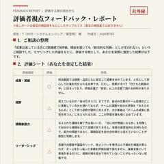 評価者視点のフィードバックレポート(オプションサービス)