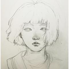 似顔絵スケッチ