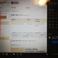 FXの取引口座状況