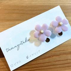 お花のノンホールピアス